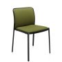 Audrey Soft chair stoel met zwart onderstel, bekleding groen