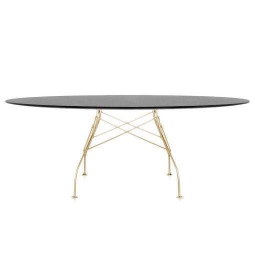 Glossy tafel 194x120 goud/zwart