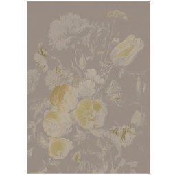 Golden Age Flowers behang behang gold metallic grey 4 banen