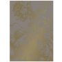 Engraved Flowers behang gold metallic grey 4 banen