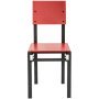 Military Chair stoel Zwart-rood