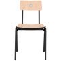 MITW Stackable Chair beukenhout naturel, zwart onderstel