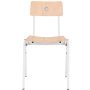 MITW Stackable Chair beukenhout naturel, wit onderstel