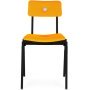 MITW Stackable Chair gestoffeerd Steelcut trio 453, zwart