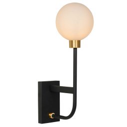 Berend 2 wandlamp badkamer IP45 zwart