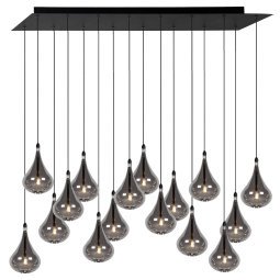 Tears 16 cluster hanglamp lineair zwart