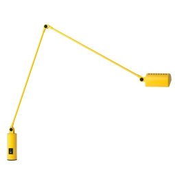 Daphine bureaulamp met tafelschroef matt yellow