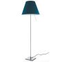 Costanza vloerlamp vast met schakelaar aluminium/Petroleum Blue