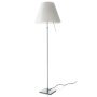 Costanza vloerlamp telescopisch met dimmer aluminium/wit