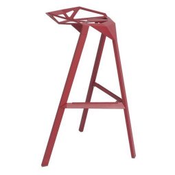 Stool One barkruk large rood