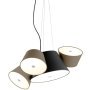 Tam Tam 3 Mini hanglamp halfmat zwart/bruingrijs