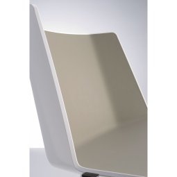 Aïku Sled stoel zonder armleuning, verchroomd, gloss white - dove grey