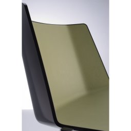 AÃ¯ku Sled stoel zonder armleuning, gelakt, gloss black - military green