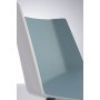 Aïku Sled stoel zonder armleuning, verchroomd, gloss white - sugar paper blue