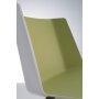 AÃ¯ku Sled stoel zonder armleuning, gelakt, gloss white - olive green