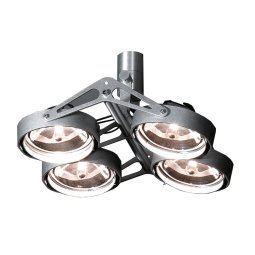 Nomad 4x AR111 plafondlamp GE alu