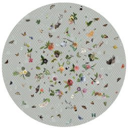 Garden of Eden Round Netting grey vloerkleed 350