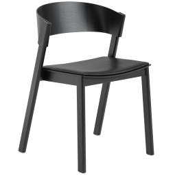 Cover Side Chair Eetkamerstoel leer zwart