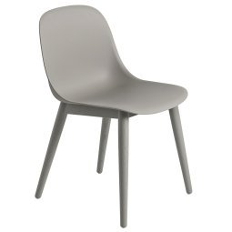 Fiber Side Wood stoel grijs