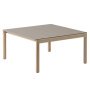 Couple salontafel 80x84 plain eiken taupe