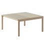 Couple salontafel 80x84 wavy eiken sand