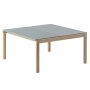 Couple salontafel 80x84 wavy eiken pale blue