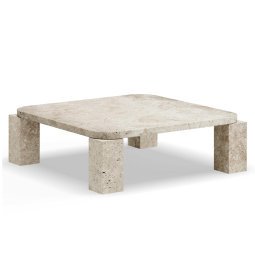 Atlas salontafel 82x82 Unfilled Travertine