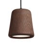 Material hanglamp Ø13 zwart snoer, gerookt eiken