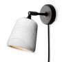 Material wandlamp wit marmer