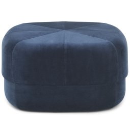 Circus Velour poef large blauw