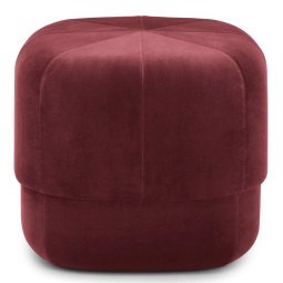 Circus Velour poef small dark red