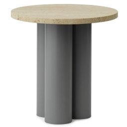 Dit bijzettafel grey travertine light