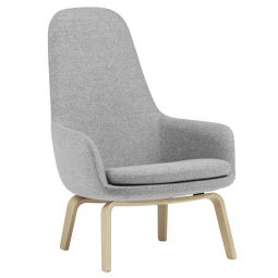 Era High fauteuil met eiken onderstel Synergy Grey