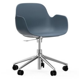 Form Armchair bureaustoel met aluminium onderstel, blauw