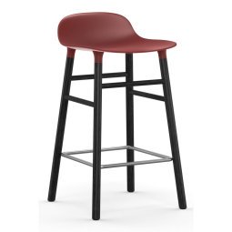 Form Barstool barkruk 65cm met zwart onderstel rood