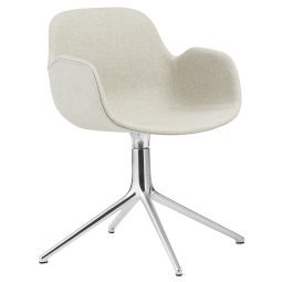 Form swivel armchair stoel gestoffeerd Main Line Flax White