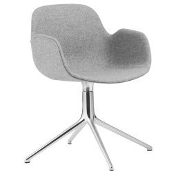 Form swivel armchair stoel gestoffeerd Synergy Grey