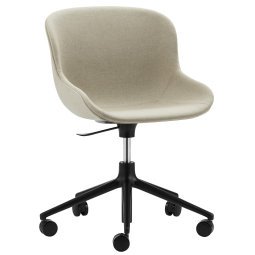 Hyg gestoffeerde bureaustoel zwart Main Line Flax White