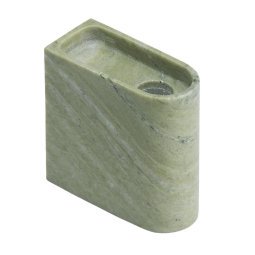 Monolith kandelaar low groen marmer