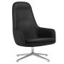 Era High fauteuil alu swivel Ultra Leather Black