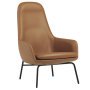 Era High fauteuil stalen onderstel Ultra Leather Brandy