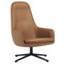 Era High fauteuil zwart swivel Ultra Leather Brandy