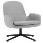 Era Low fauteuil met zwart swivel onderstel Synergy Grey