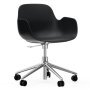 Form Armchair bureaustoel met aluminium onderstel, zwart