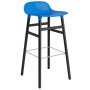 Form Barstool barkruk 75cm met zwart onderstel felblauw