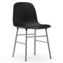Form Chair stoel met verchroomd onderstel zwart