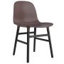 Form Chair stoel met zwart onderstel bruin