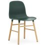 Form Chair stoel met eiken onderstel, groen