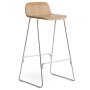 Just Barstool barkruk met rugleuning 65 cm naturel