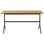 Kip bureau black 150x80 oak